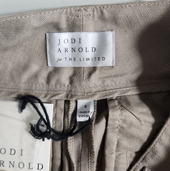 Jodi Arnold x The Limited High Rise Pleated Linen Blend Shorts-Size 4 (NWT) - Picture 7 of 9